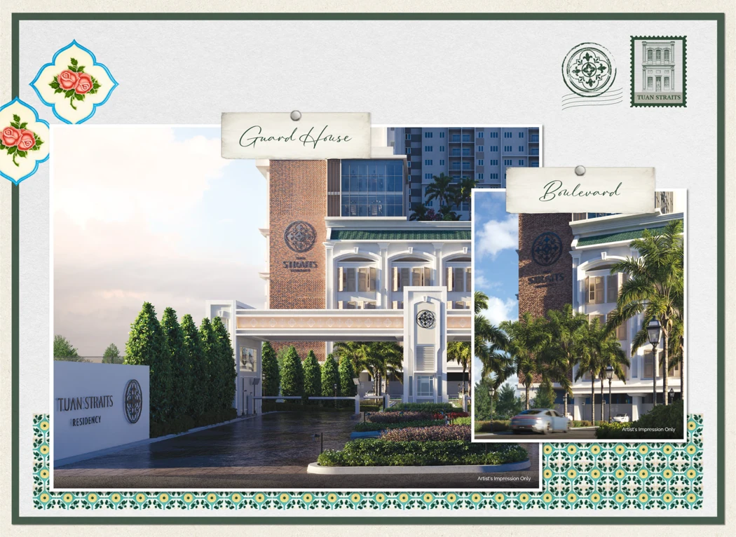 Entrance & boulevard · Official artist’s impression. For illustration only.