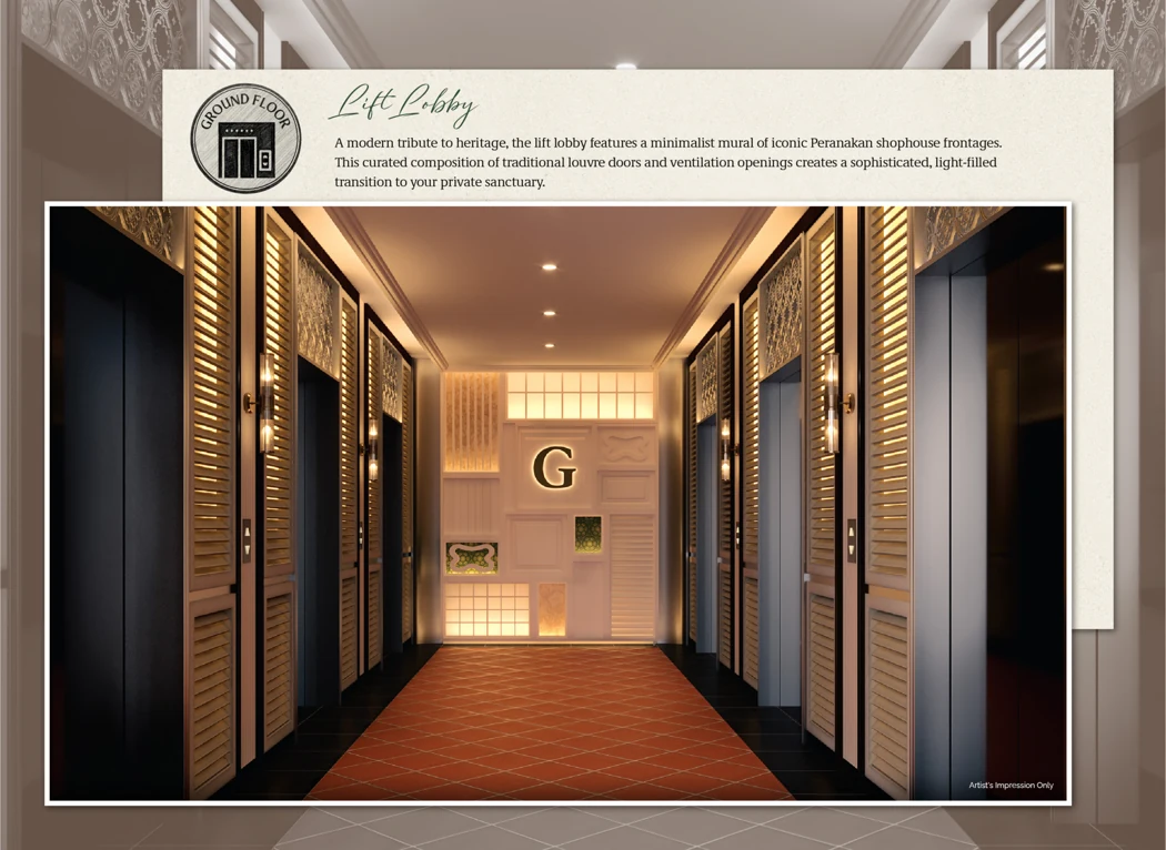 Lift lobby · Official artist’s impression. For illustration only.