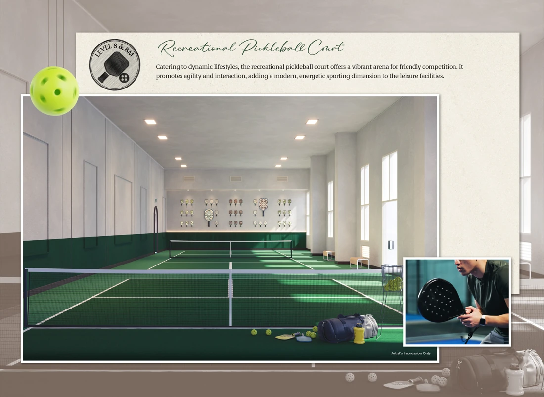 Gelanggang pickleball rekreasi
